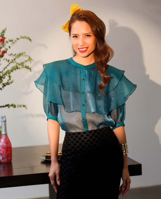 Áo Organza Xuyên Thấu Lục Bảo TOP181 thời trang thiết kế Hity