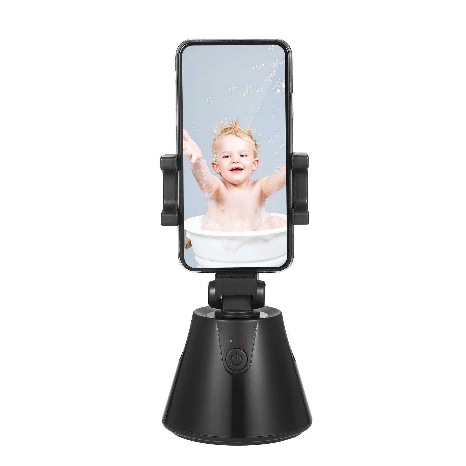 360 Degree Rotation Selfie Stick Auto Face Object Tracking Smart Shooting Phone Camera Holder Replacement for iPhone and