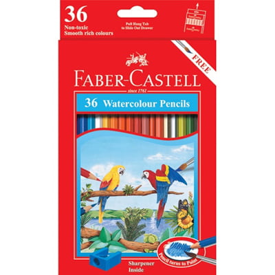 Chì Màu Nước Parrot - 36 Màu Dài - Faber-Castell 114466