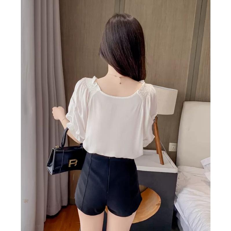 Áo Kiểu Tay Peplum Cách Điệu Phong cách Hàn Quốc
