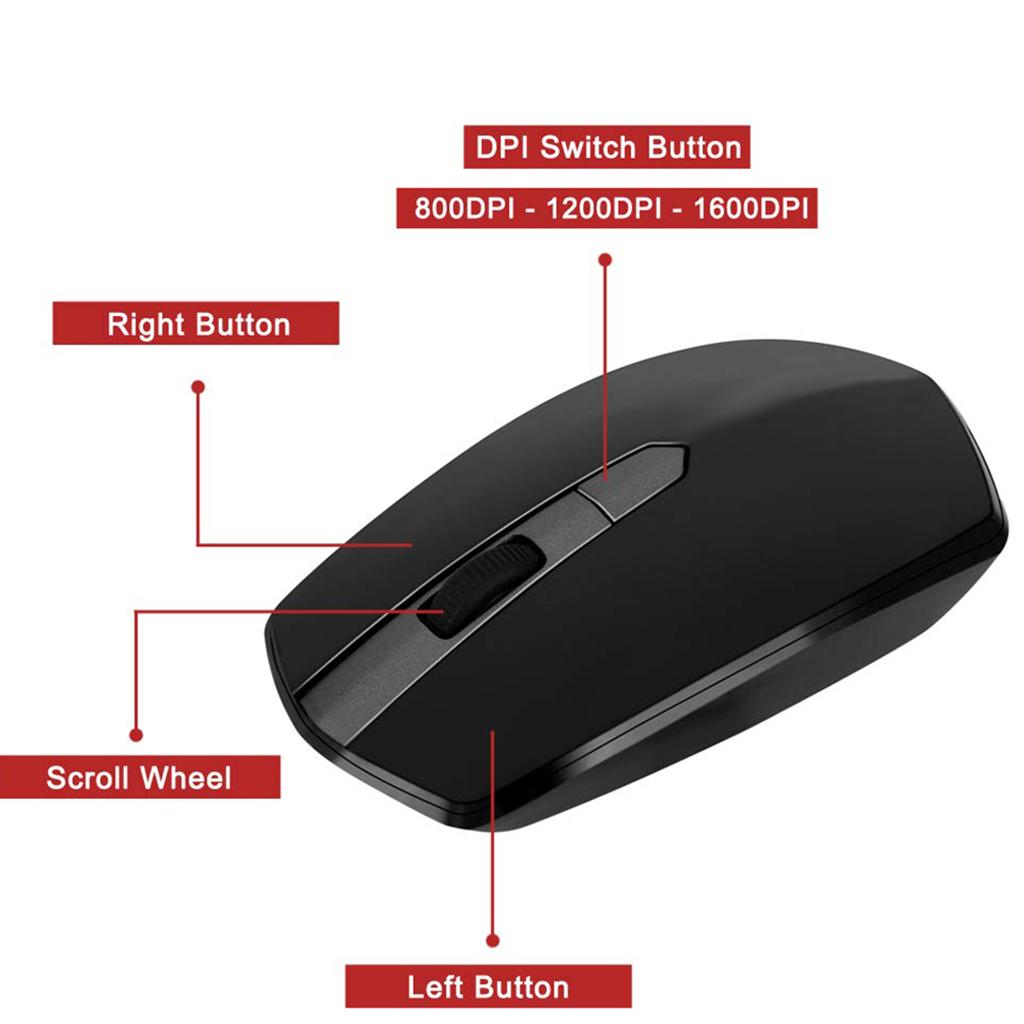 Wireless Mouse, Rechargeable Silent Optical Computer Mice with Type C Receiver,