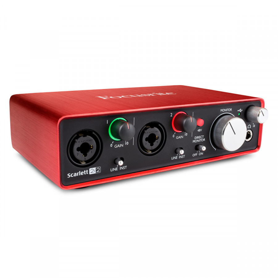 Focusrite Scarlett 2i2 Gen 2 - Sound card thu âm 2 in, 2 out - Hàng Nhập Khẩu