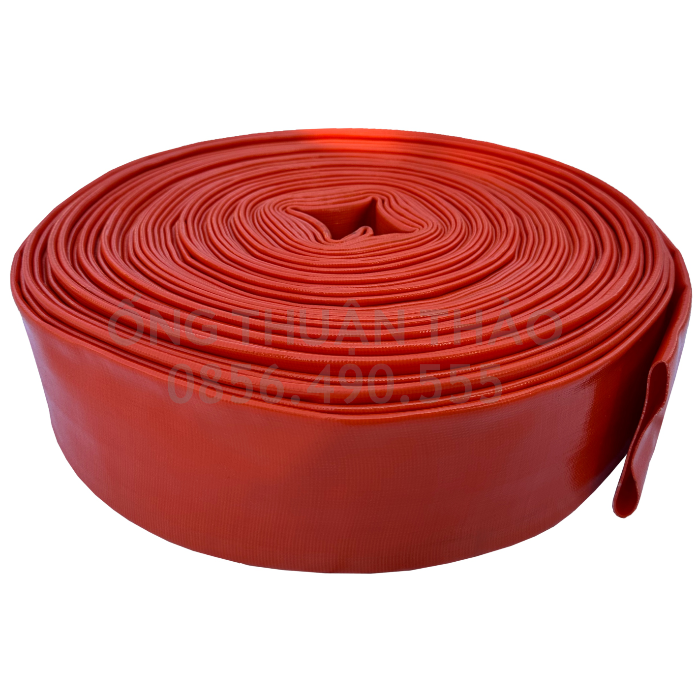 Ống nhựa, ống bạt vàng cam phi 76mm cuộn 20M - Ống bạt mềm cốt dù THUẬN THUẬN THẢO