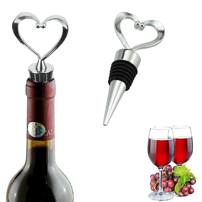 Heart-shaped Wine Stopper Metal Silicone Liquor Bottle Plug Grape Zinc Aluminum Alloy Alcoholic Spigot