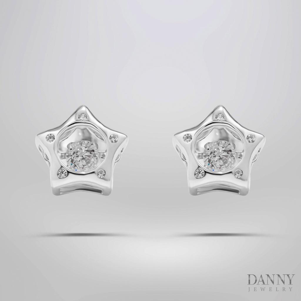 Bông Tai Nữ Danny Jewelry Bạc 925 Xi Rhodium BY544