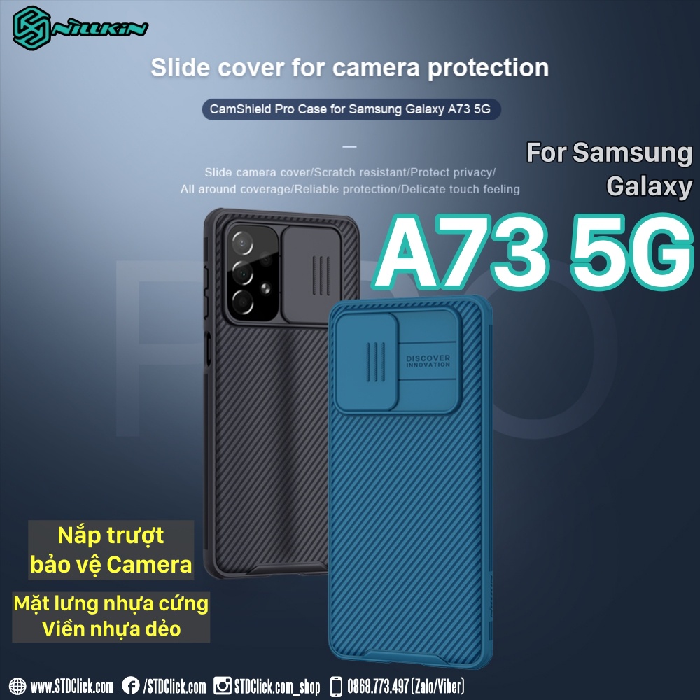 ỐP LƯNG DÀNH CHO ĐIỆN THOẠI SAMSUNG GALAXY A73 5G NILLKIN CAMSHIELD PRO BẢO VỆ CAMERA