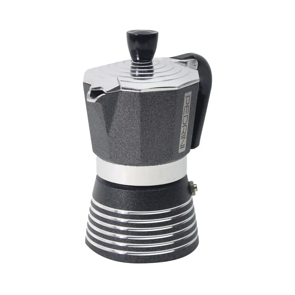 Ấm pha cà phê PEDRINI Infinity Rock - Aluminium - Màu Đen - 1 cup /2 cup /3 cup /6 cup