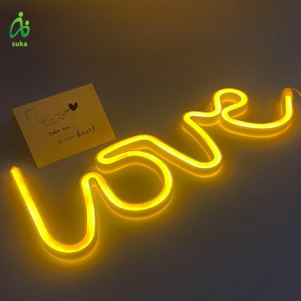 Đèn trang trí phòng ngủ-Đèn led neon để bàn đẹp, trang trí tiệc tùng chữ LOVE SK