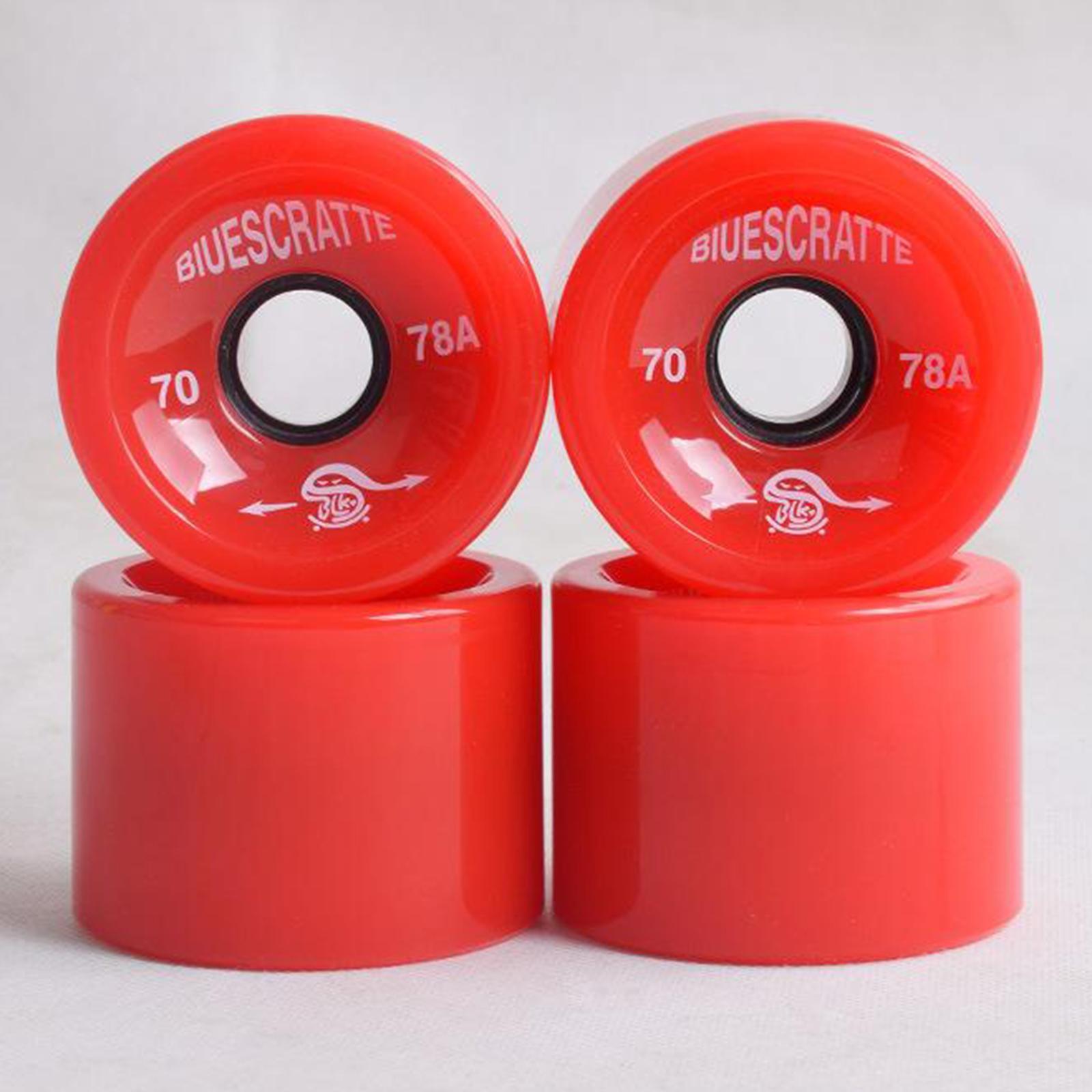 8x 78A Hardness Skateboard Wheels 70X51mm Longboard Roller Parts