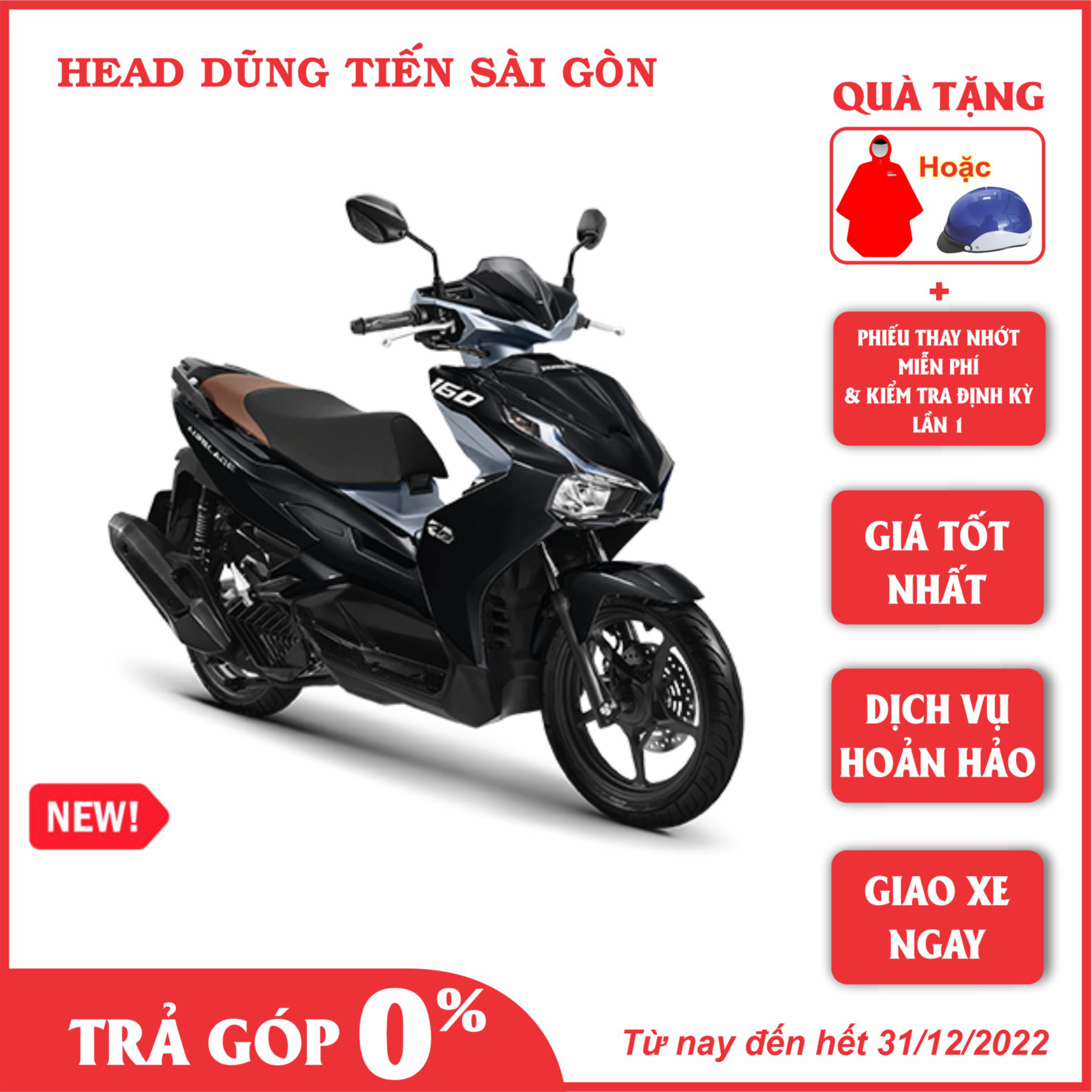 Xe máy Honda AirBlade 2023-160 Tiêu chuẩn- Đen xám
