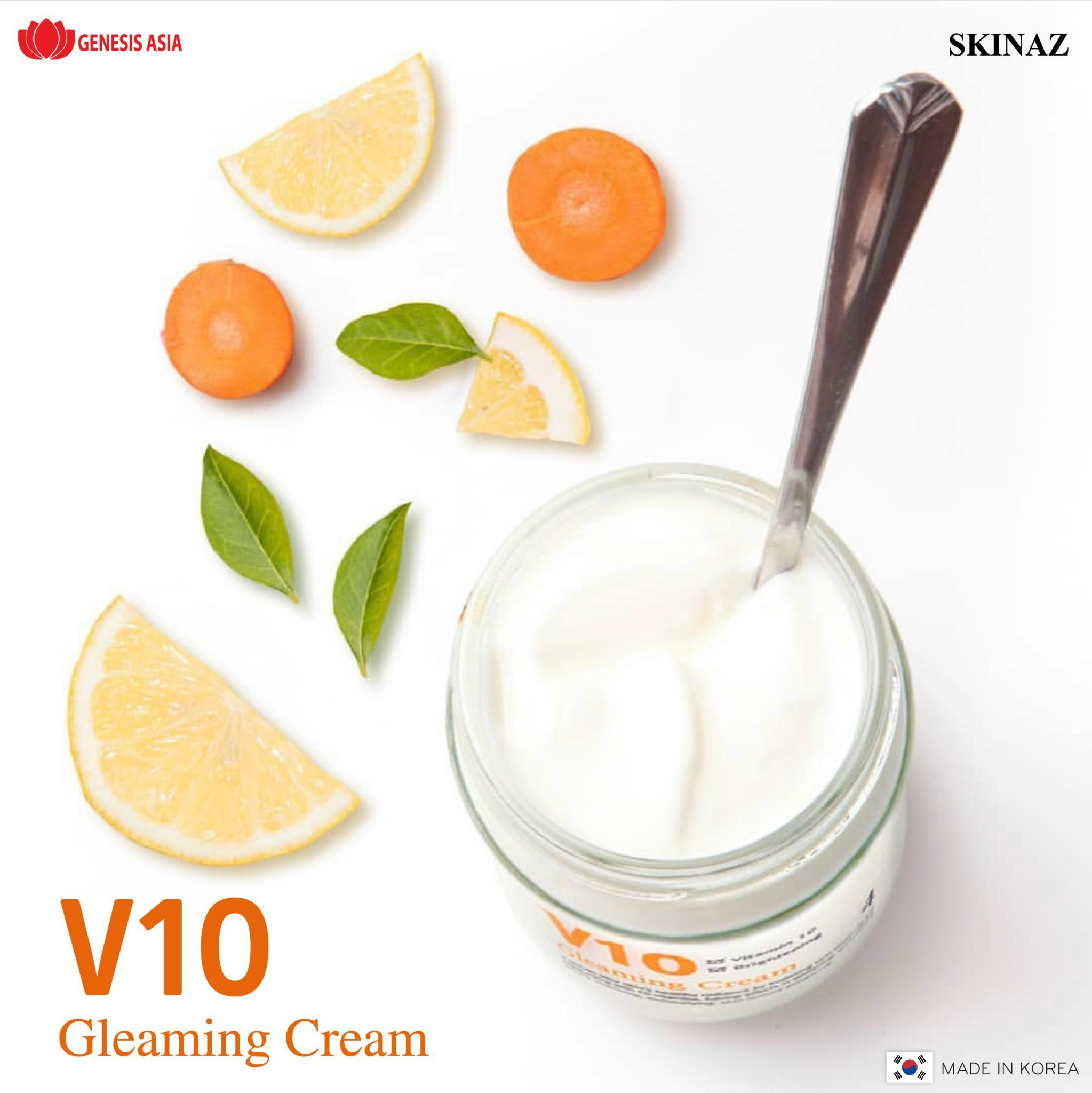 Kem Dưỡng Trắng Da V10 Skinaz Hàn Quốc mẫu 2020(100ml)