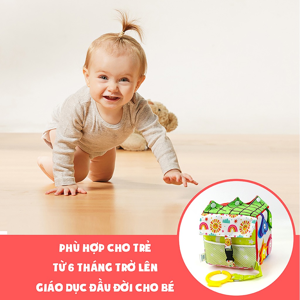 Đồ Chơi Vải - Bộ Hình Khối Luyện Kỹ Năng Cho Bé Từ 6 Tháng - Pipo Vietnam