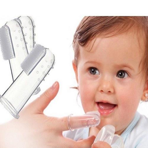 Rơ lưỡi xỏ ngón silicon - Bàn Chải Xỏ Ngón - Tưa Lưỡi Vệ Sinh Miệng