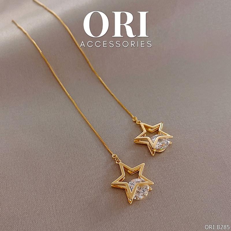 Bông tai nữ dáng dài Ngôi sao đính đá Mervyn thời trang ORI ACCESSORIES B285