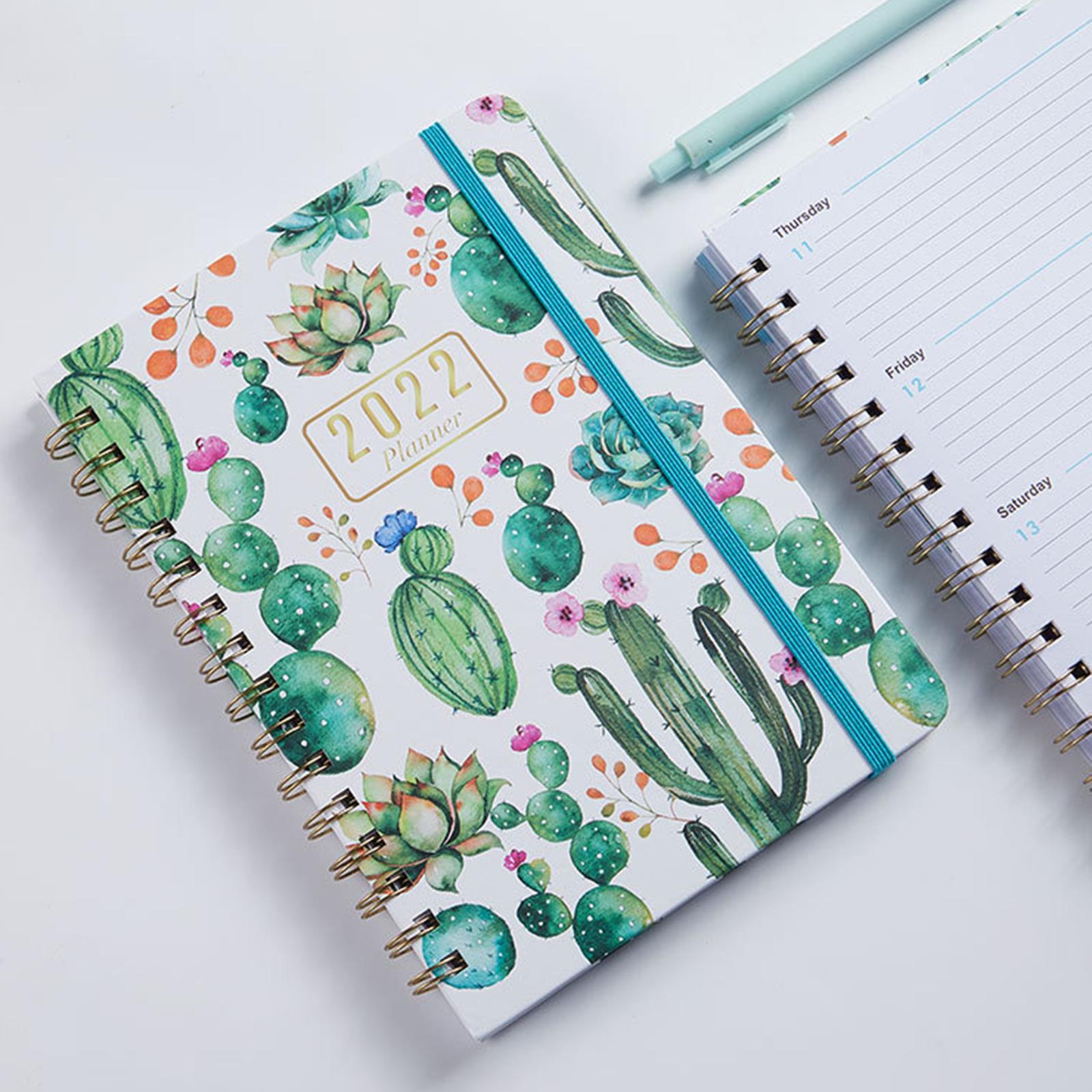 2022 Agenda Spiral Organizer Notebook Daily Monthly Yearly Agenda Diary for School Stationry