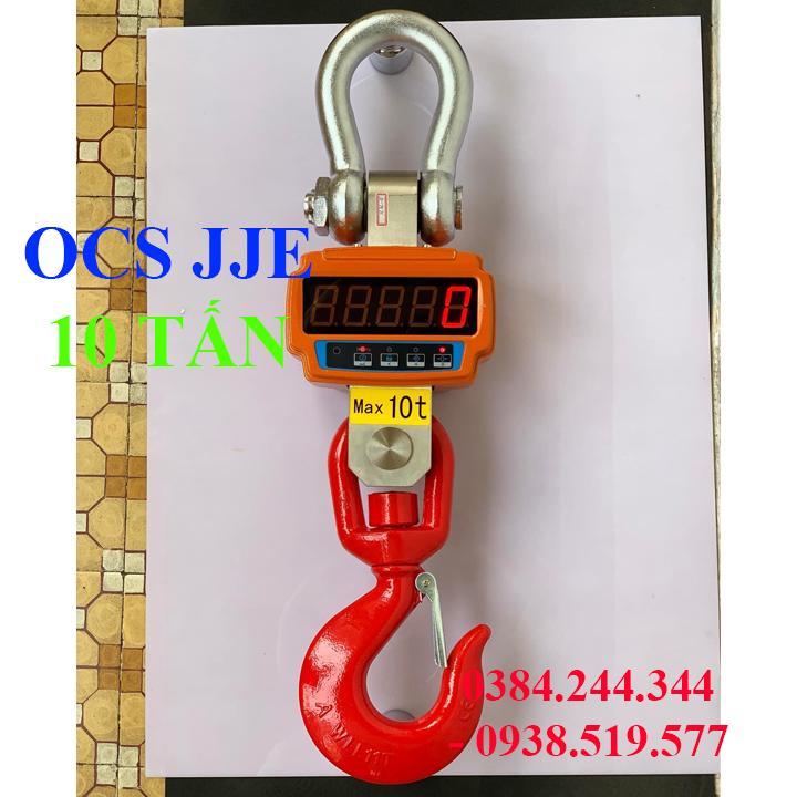 Cân treo điện tử, cân móc cẩu OCS JJE, Mức cân tối đa 10 tấn, độ chia 5kg, Móc treo xoay 360 độ có khóa chống trượt