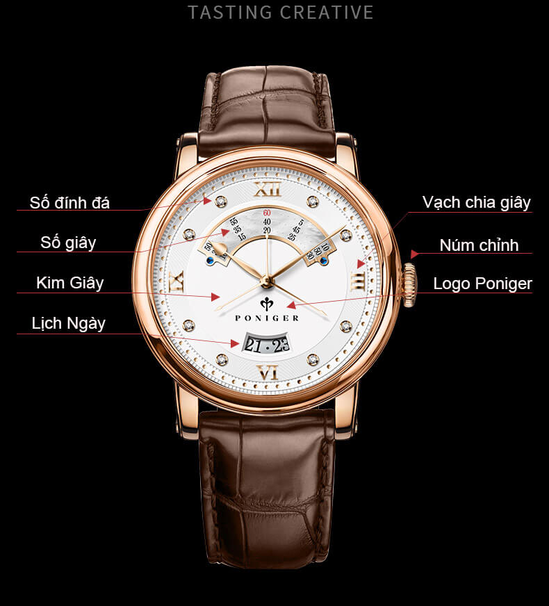 Đồng hồ nam chính hãng PONIGER P719-1