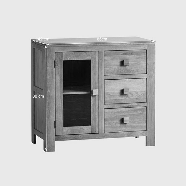 Tủ Trữ Đồ Oakdale Cánh Kính Gỗ Sồi Ibie BSCDALGO (80 x 42 cm)