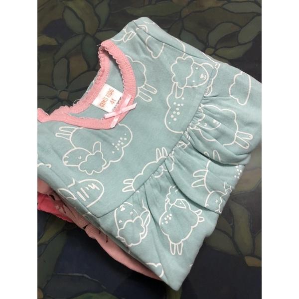 Bộ Cotton dài tay bé gái