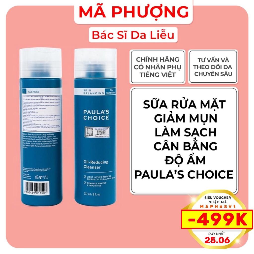 Sữa rửa mặt cho da dầu, da hỗn hợp Paula's Choice Skin Balancing Oil-Reducing