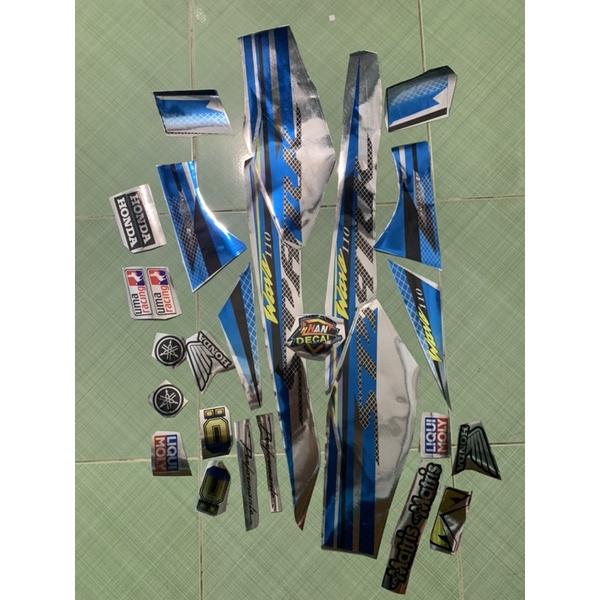 Tem wave 110 spark xanh bạc crom