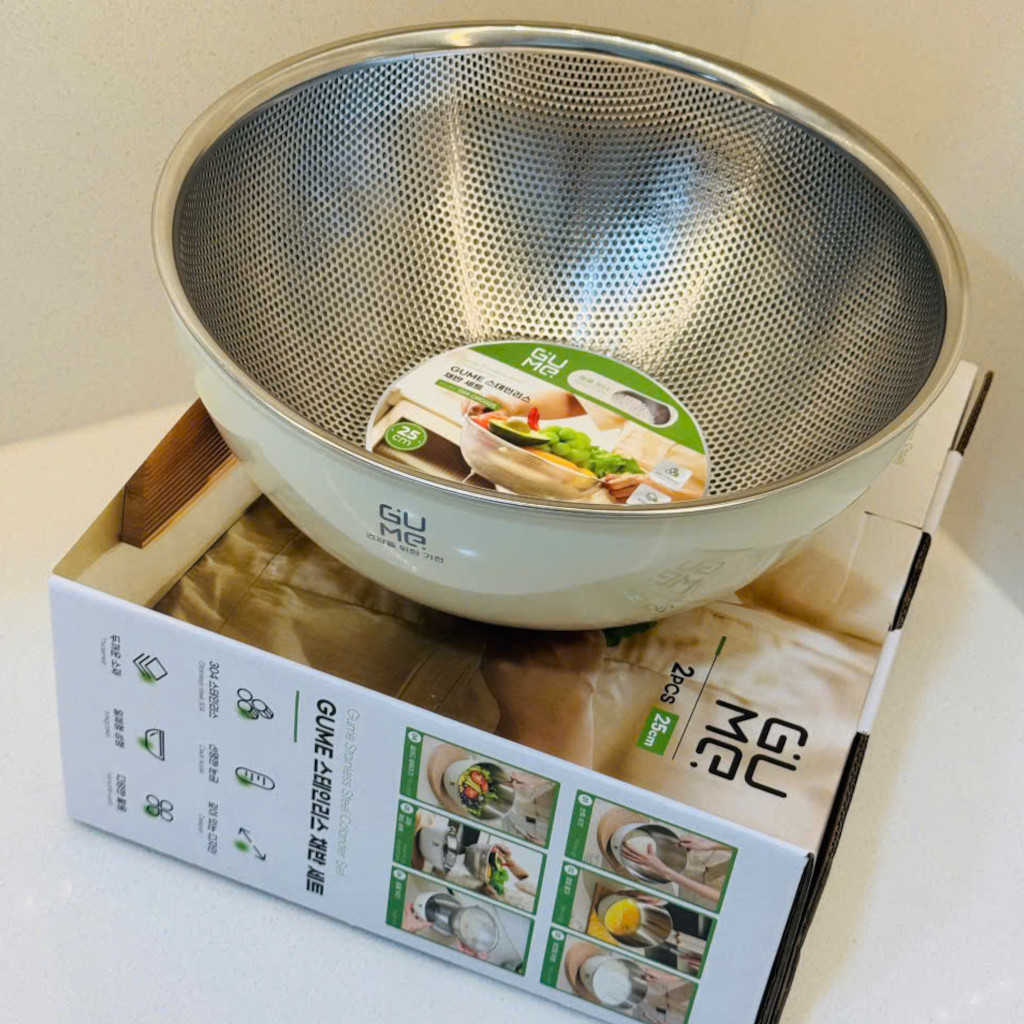 Bộ rổ chậu Inox 304 Hàn Quốc GM-DR0025 size 25cm