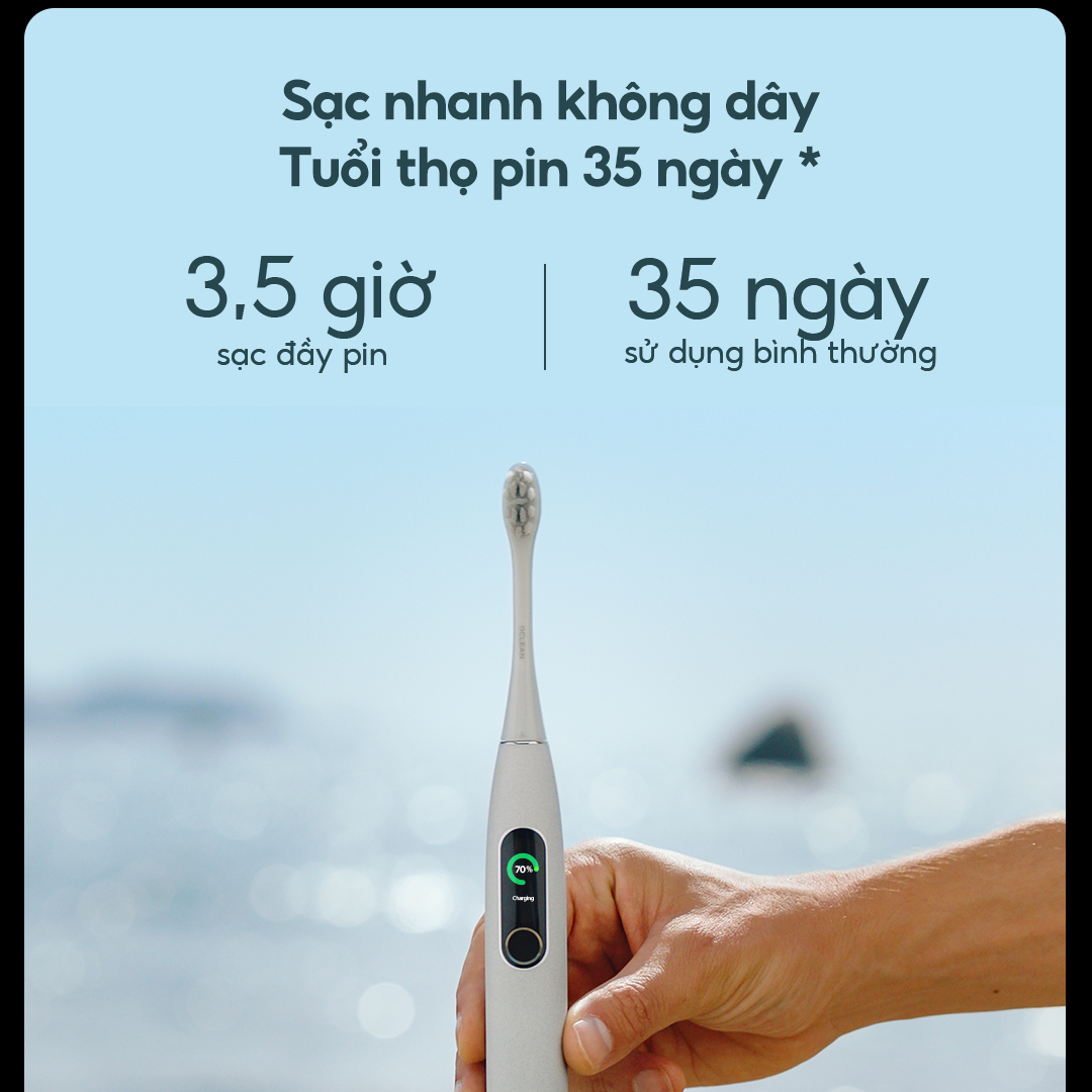 Bàn Chải Điện Oclean Xpro Elite | Màn Hình Cảm Ứng | Rung Siêu Âm Thông Minh | Hàng Chính Hãng