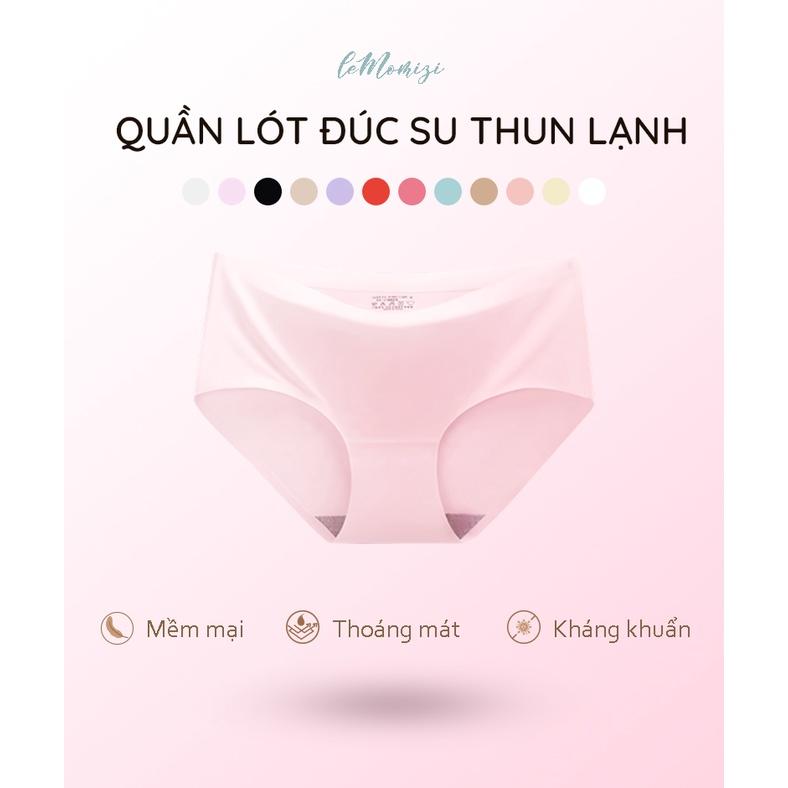 Hình ảnh Quần Lót Nữ Đúc Su LeMOMIZI cao cấp thun lạnh không đường may kháng khuẩn size M đến XXL (35-75kg) ds06