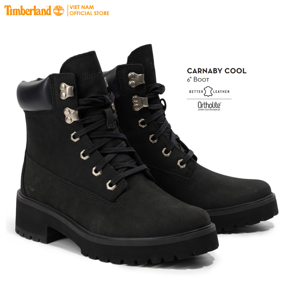 Timberland Giày Boot Nữ Carnaby Cool 6inch Black Nubuck TB0A5NYY04