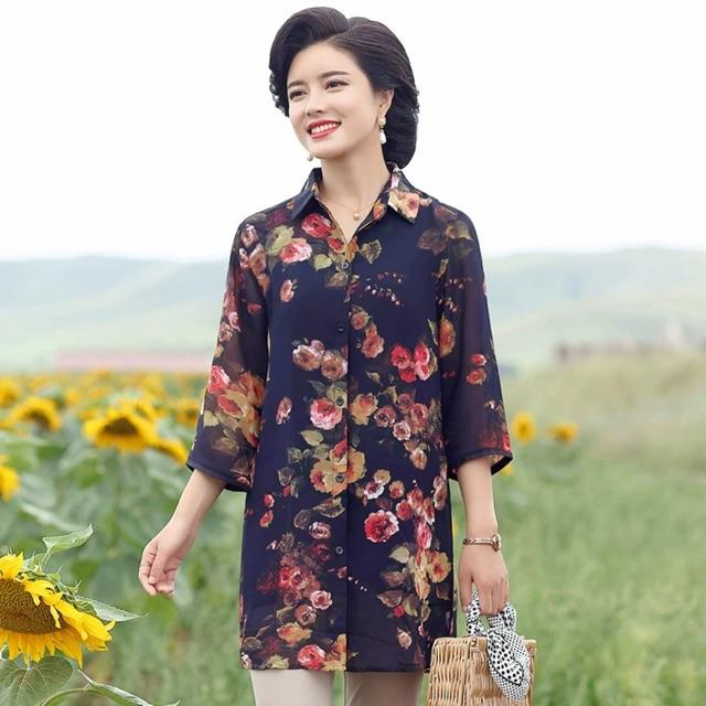 Áo sơ mi hoa trung niên cao cấp LT09-0420