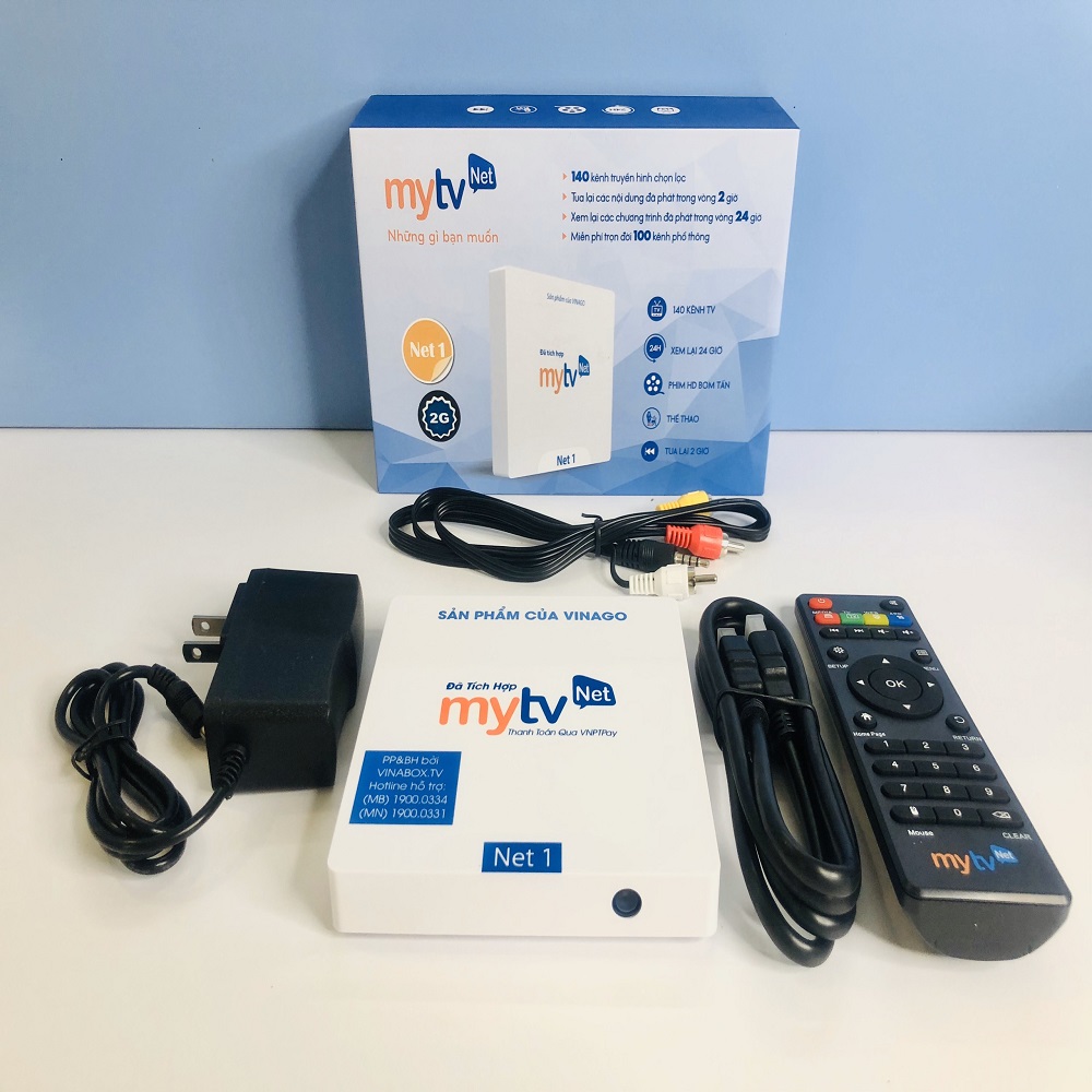 bộ đầu thu tivi box MyTV Net  - Phiên bản Ram 2G, Rom 16 G ,chuột không dây- Hàng Chính Hãng