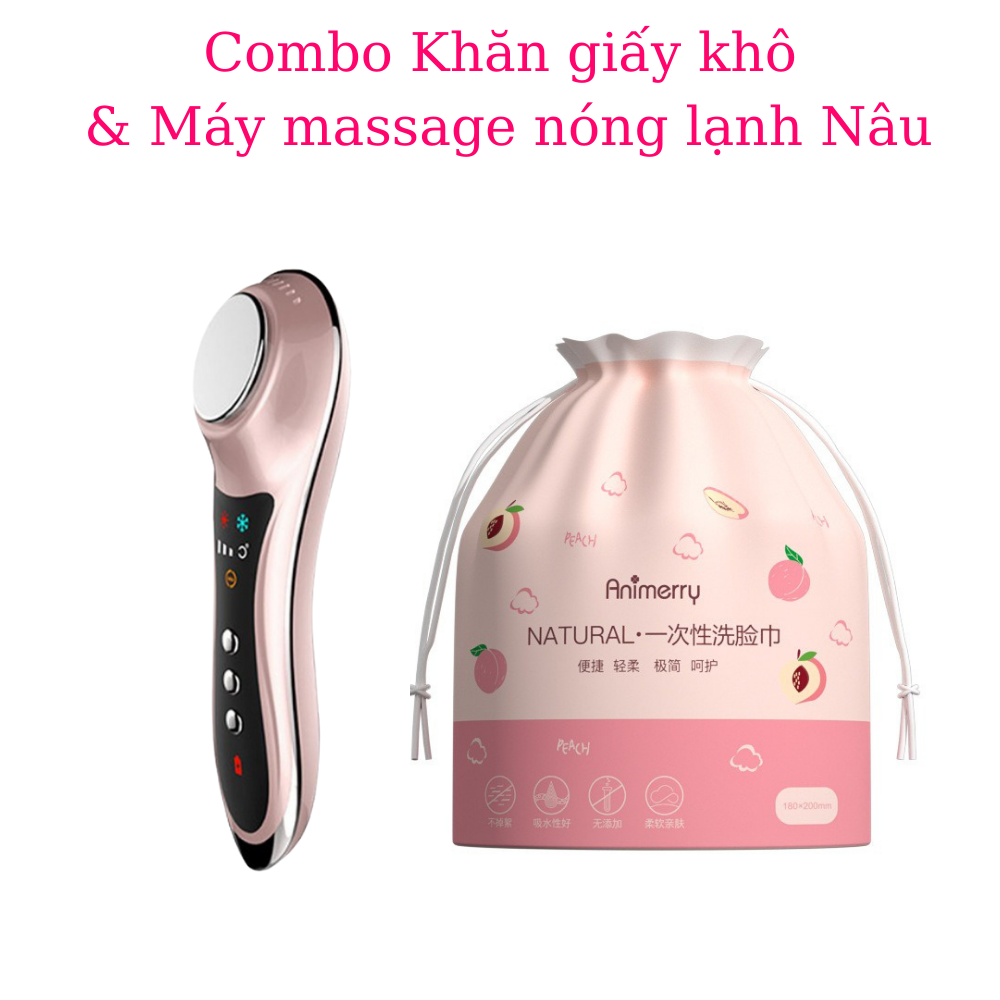 Bộ dụng cụ chăm sóc massage mặt nóng lạnh đẩy tinh chất MIANZ - Combo khăn giấy tẩy trang thanh lăn matxa MIANZ GROUP