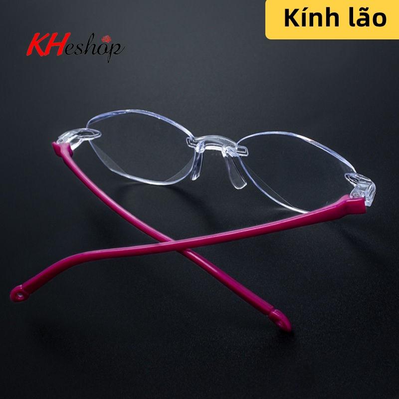 Kính lão thời trang nữ, tròng cắt cạnh , gọng dẻo bền đẹp màu hồng, sang chảnh mã Y805