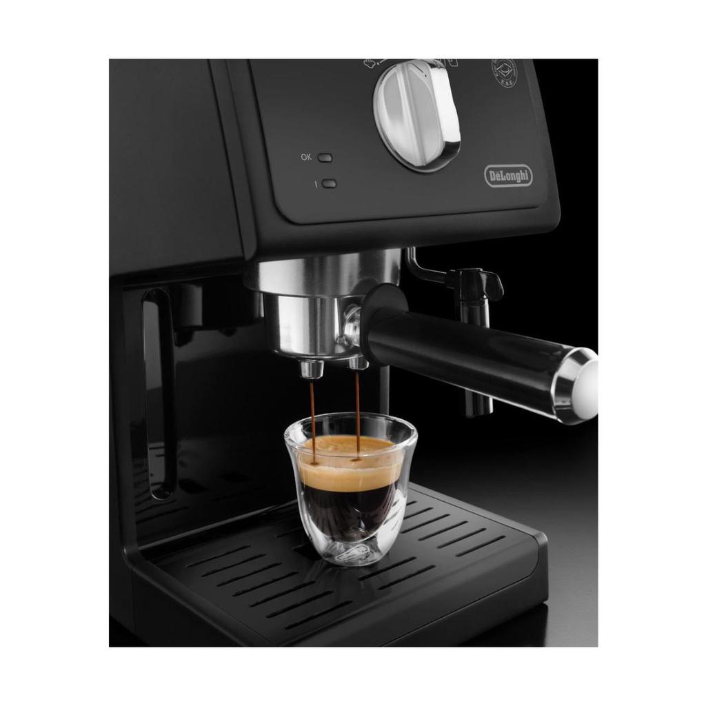 Máy Pha Cà Phê Delonghi EC230, Máy Pha Cafe, 1.1L, 3 Phin Lọc, Áp Suất 15 Bar, Nhập Đức, BH 12 Tháng, Hàng Chính Hãng