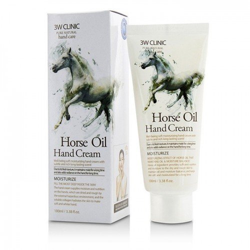 KEM DƯỠNG DA TAY TINH CHẤT DẦU NGỰA HORSE OIL HAND CREAM 3W CLINIC - HAND CREAM HORSE OIL 3WC LINIC