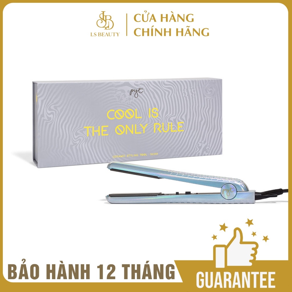 Máy Duỗi Tóc PYT Ceramic Styling Tool Laser Print (2 trong 1) - Màu Kim Cương Bạc - Nhiệt Hồng Ngoại Xa - Kết Hợp Kẹp Và Uốn Tóc