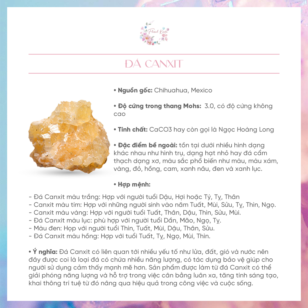 Vòng Đeo Tay Singapore Đá Mặt Trăng Floral Knots Với Hạt Charm Hình Trái Tim