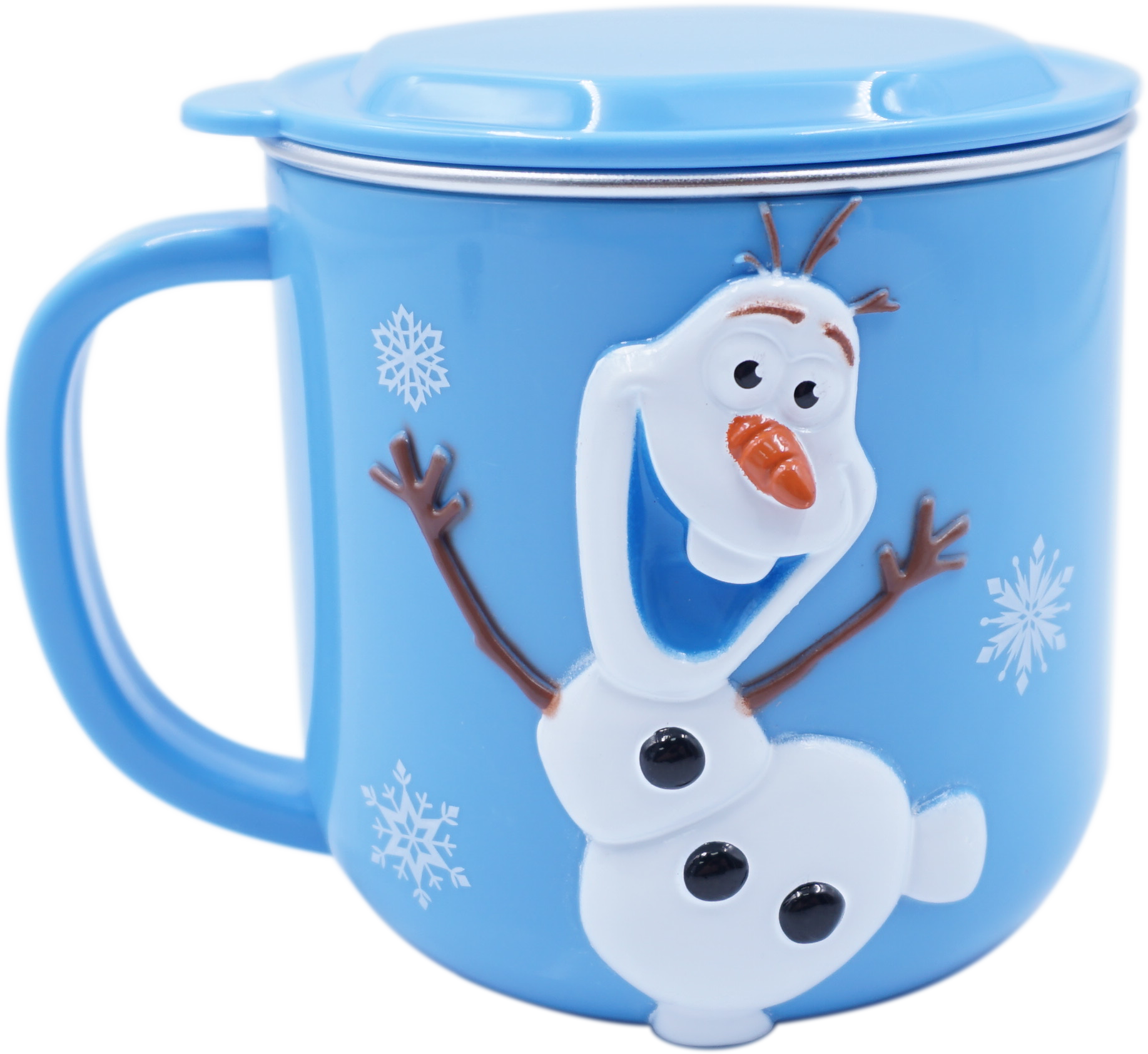 Ly cốc giữ nhiệt Disney hình người tuyết Olaf Frozen 3D có nắp và quai cầm cho bé - 260ml