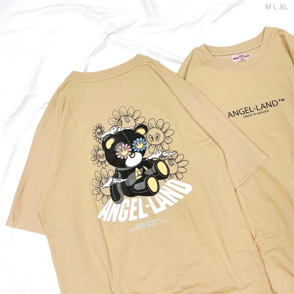 Áo Thun Tay Lỡ Form Rộng Unisex ANGEL-LAND HEAVEN Ulzzang Couple