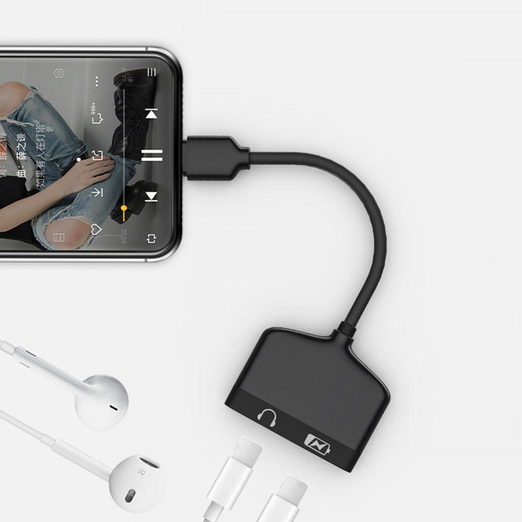 2 in 1 Headphone Audio Adapter Charging Cable for  7 8 X