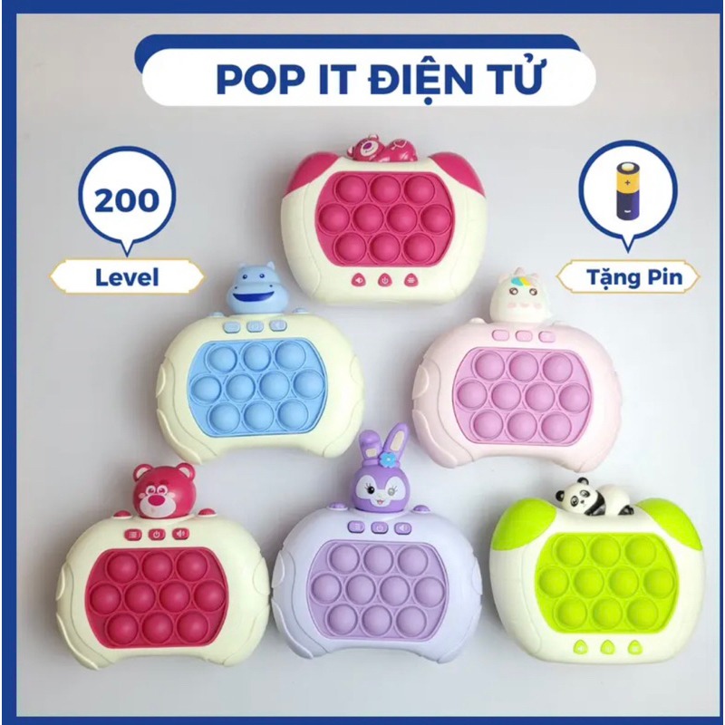 Đồ chơi Pop it thế hệ mới - máy điện tử chơi game Pop it giải trí bấm nút theo đèn nhạc