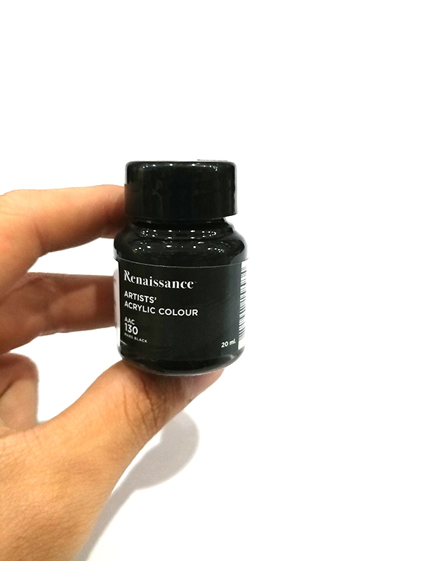 Bộ 2 Màu Nước Renaissance 20ML Đen Mars Black (BT)#130