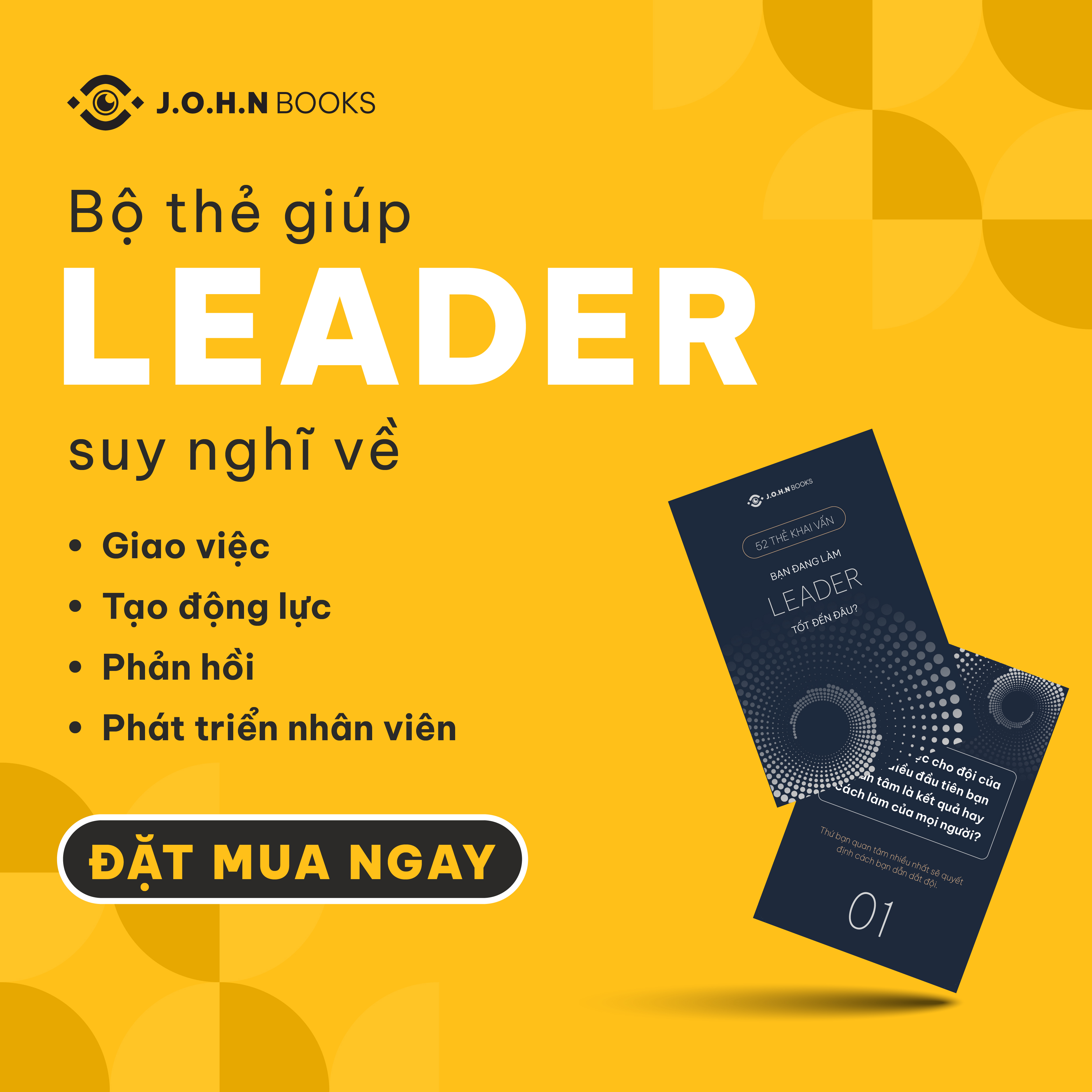 Bộ thẻ khai vấn phát triển năng lực Lãnh đạo &amp; Quản lý đội nhóm dành cho Leader