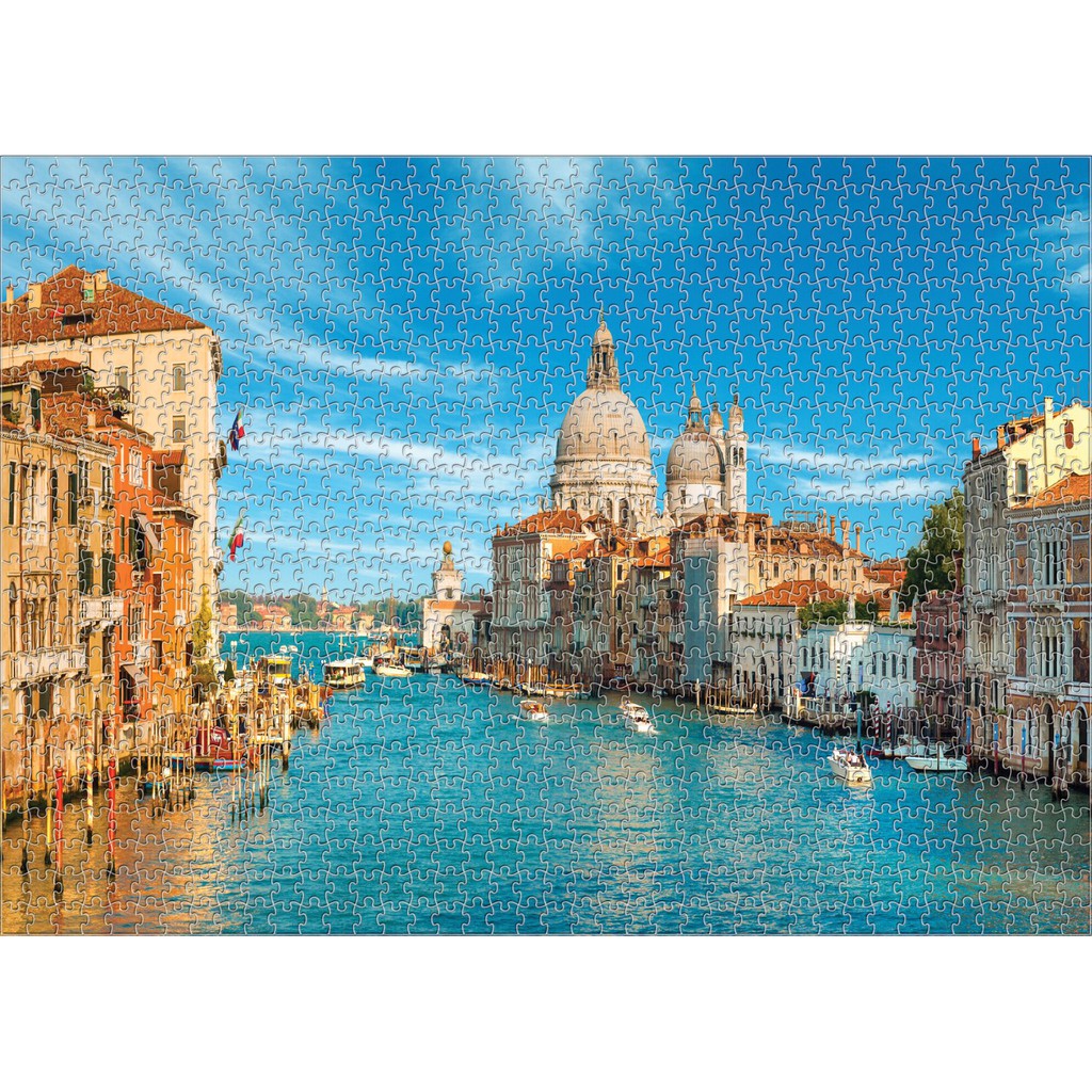 Bộ Tranh Ghép Xếp Hình 1000 Pcs Jigsaw Puzzle Venice Italy Thú Vị Cao Cấp