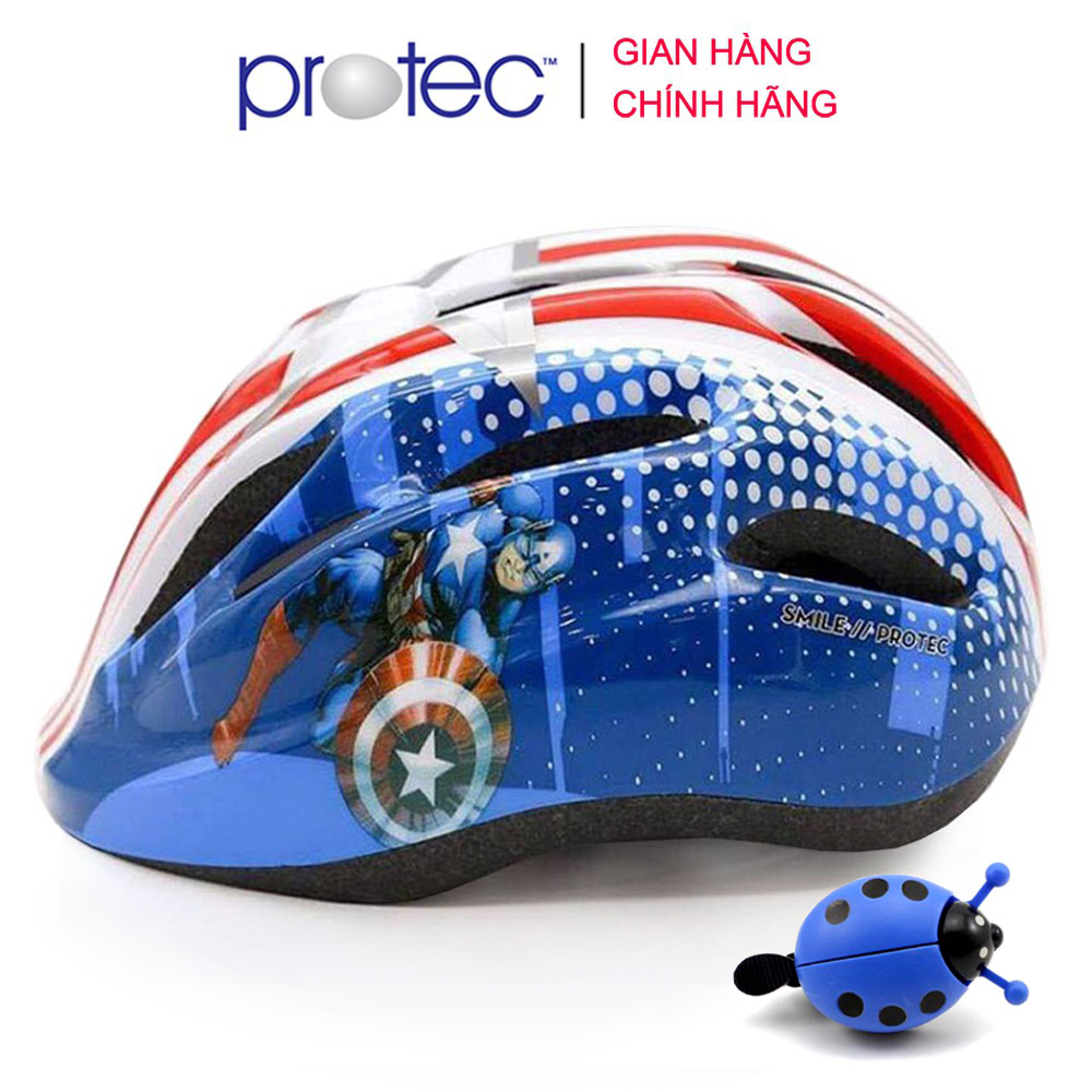 Mũ Bảo Hiểm Xe Đạp Trẻ Em, Nón Bảo Hiểm Chơi Thể Thao, Trượt Patin Cao Cấp Protec Smile W024 - Hàng Chính Hãng