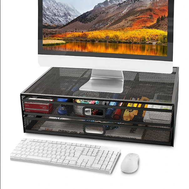 It shop - Thùng kê màn hình máy tính có ngăn kéo 2 tầng thép tản nhiệt VENTILATED DESIGN