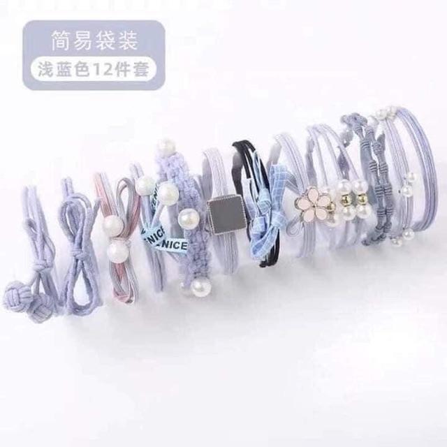 Hộp 12 chun buộc tóc mẫu mới
