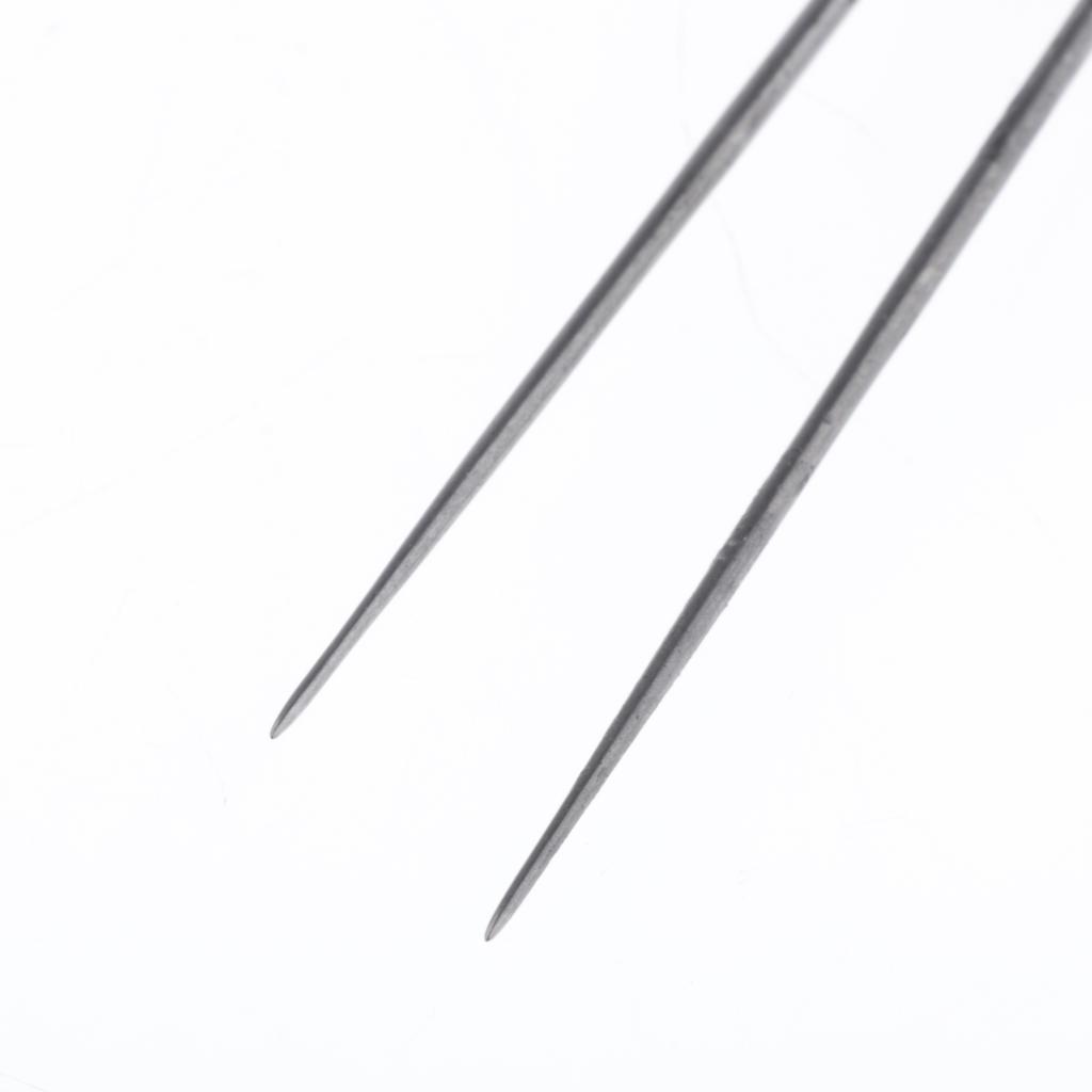 2pcs Wooden Handle Sewing Awl Stitching Awl DIY Leather Craft Accessories