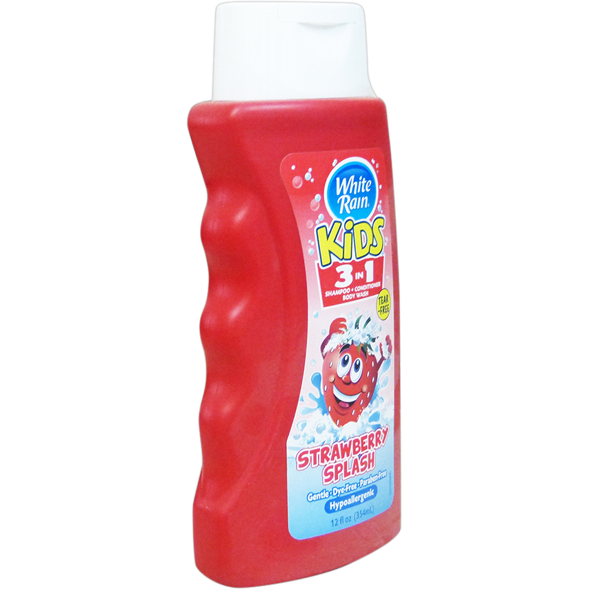 Dầu tắm gội trẻ em White Rain Kids 3in1 Strawberry Splash 354 ml