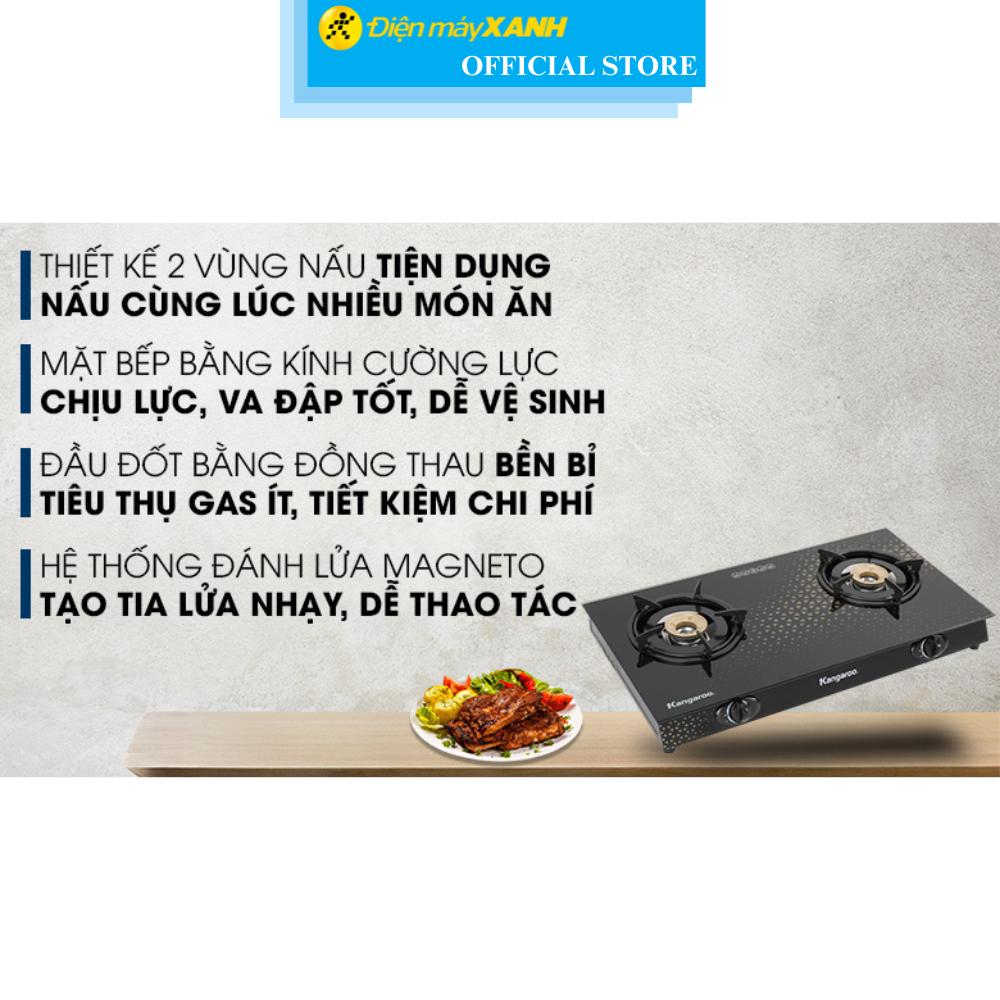 Bếp ga đôi Kangaroo KG8G1C - Hàng Chính Hãng